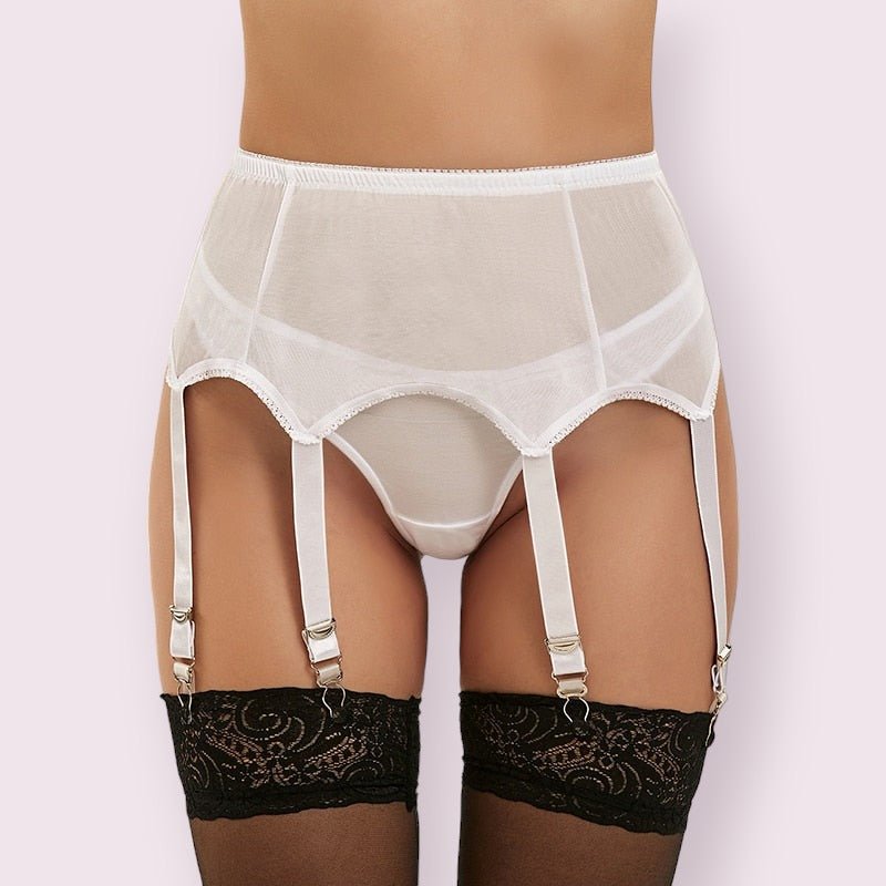 white lingerie garter